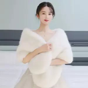 웨딩 털망토 야외촬영 케이프 드레스 셀프웨딩 볼레로