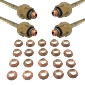 50개 고압  파이프 네스트 구리 패드 콘 가스켓 오일 튜브 누출 방지용