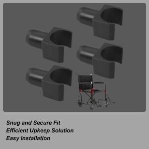 휠체어 시트 레일 가이드 교체 4PCS 부품 U 자형 슬라이더 의자 보조 액세서리