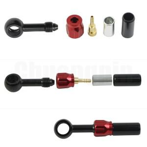 브레이크 밴조 피팅 알루미늄 모토 유압 강화 클러치 오일 호스 라인 AN3 바이크 오토바이 ATV 먼지 자전거