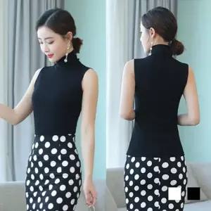 나시티 민소매 민소매탑 여성적인 나시 매력적인 한