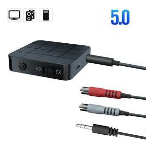 Bluetooth 호환 오디오 수신기 송신기 3.5mm AUX 잭 RCA USB 스테레오 무선 어댑터자동차 헤드폰용 마이크