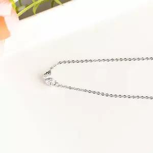 [콩심팥심]시후주얼리 화이트골드 나비 보석 목걸이 EC489N 포인트목걸이