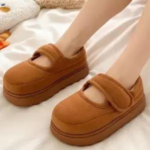 메리제인 방한화 털 안감 플랫폼 통굽 겨울 신발 단화 슈즈 WFLX63H