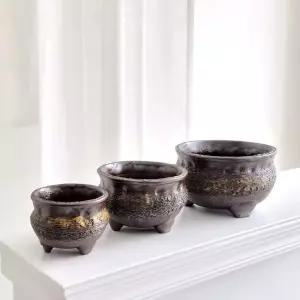 [셀러에이드]D12 옹기 화분 D20 D16 엔티크 3개셋트
