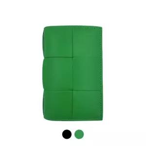 MUST IT_보테가 베네타 인트레치아토 플랩 카드지갑 그린 블랙