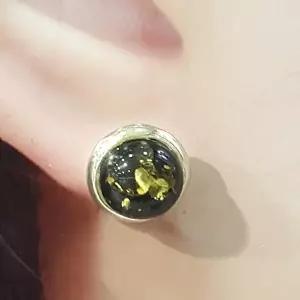 [셀러허브 패션][블루케이] 호박 원석 귀걸이230905-17탄생석원형