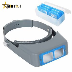 1.5X2X2.5X3.5X 헤드 웨어링 확대경 옵티바이저 아이 루페 4 렌즈 시계 수리 보석 제작 용접 도구