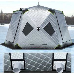 바이디움 빙상 원터치 보온 방한 4코너 매트 1-2인 팔각 1. 실버 낚시 텐트 빙어 텐트