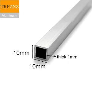 알루미늄 사각 튜브 프로파일 10x10mm1mm 2mm 두께 파이프 모델 브래킷  재료