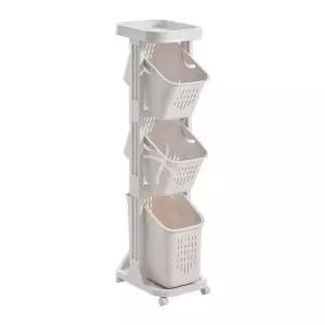 틈새 빨래 바구니 슬림 수거함 라탄 세탁 빨래통