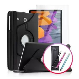 갤럭시탭S7 FE 회전 케이스+강화유리 필름+펜슬 세트