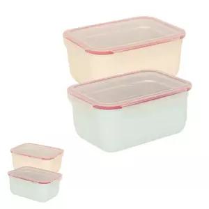 제이커 김장 컬러 직사각 냉장고통 스텐락밀폐용기 1P 김치통 보관통 파스텔 3.7L