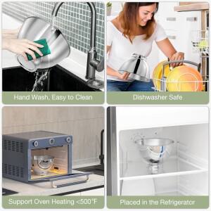 [호환제품] KitchenAid 틸트 헤드 4.5qt 스탠드 믹서용 3쿼트 스테인레스 보울 Artisan Mini 3.5QT와 호환