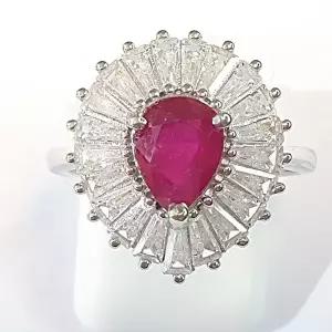 [셀러허브 패션][블루케이] 하이퀄루비 원석반지240328-17탄생석작품