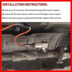 O2 번지 연장 촉매 변환기 90도 P0420 P0430 M18X1.5 미니 촉매 O2 어댑터 산소 센서 CEL 제거기