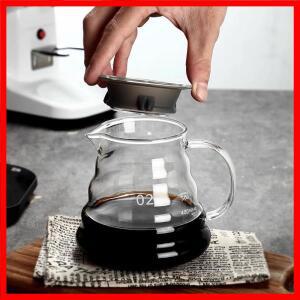 360/600/800ml 내열성 커피 포트 투명 유리 뚜껑 포함 침지형 커피 필터 메이커 커피 브루잉용