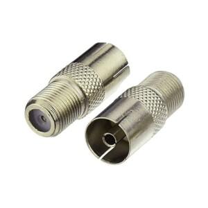 하네스1PC F 남성TV 남성 변환기 위성 동축 커넥터 니켈 도금 케이블 TV 셋톱 박스 안테나 어댑터