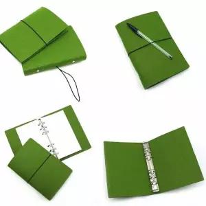 부직포 176FHI75 다이어리 커버 A6-초록 A6바인더 6공다이어리표지