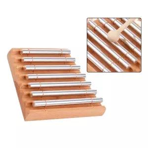 7음 핸드 차임말렛 포함 마음챙김 요가 및 집중력 훈련을 촉진하며 집중력과 휴식을 증진시킵니다. 금속목