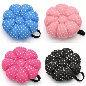 손목스트랩형 플라워 핀쿠션 바느질 홀더 밴드 호박