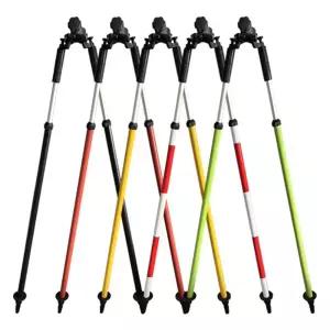 2pcs 107.5-180cm 개폐식 엄지 릴리스 바이 포드 측량 폴 측량 막대 프리즘 폴 토탈 스테이션 GPS GNSS