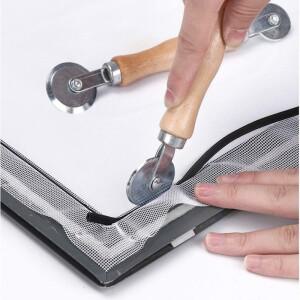 이중 창 설치위한 나무 손잡이와 강철 바퀴 롤링  핸드 스플라인 롤러   스크린 도어