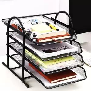 서류꽂이 319VXS25 4단 슬라이딩 사무실 책상 정리선반