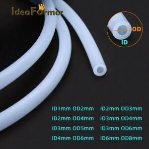 10M  PTFE 튜브 1mm  파이프 화이트 1.75mm/3.0mm 필라멘트 3D 프린터 부품 보든 익스트루더 V5/V6 J헤드