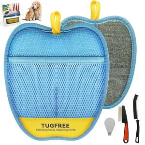 강아지와 고양이를 위한 TUGFREE 반려동물 털 제거 장갑, 정전기 매직 브러시 그루밍 및 세탁 가능한 모피 제거 장갑, 가구 소파 카펫 의류 카시트, 60% 더 효율적인 반려동