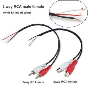 하네스15cm  커넥터 Rca 여성/남성 오디오 케이블 확장 Av 단일 플러그 스테레오 연장 와이어