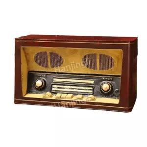 빈티지 전화기 라디오 엔틱 카페 소품 옛날 아날로그 공중전화 클래식 다이얼 복고 레드