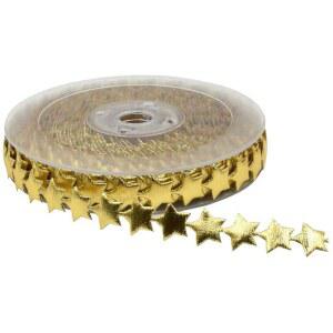 바이어스테이프 휴일 웨딩 장식 선물 케이크 포장에 야드 15mm 너비 골드 스타 리본 트림