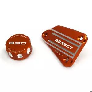 KTM 890 어드벤처 R ADV 랠리 SMT 890 듀크 L 2021-2023 오토바이용 앞뒤 브레이크액 리저버 커버