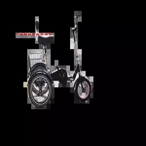 접이식 16인치 성인 삼륜차 안전브레이크 시니어용