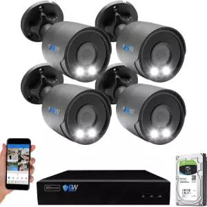 GW 스마트 AI 8 채널 12MP NVR 울트라 HD 4K PoE 카메라 시스템 4개의 8MP 2160P 얼굴 인식/사람/차량 감지