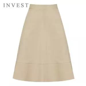 [인베스트] 클래식 절개 라인 미디 스커트_IN6S1SK8120