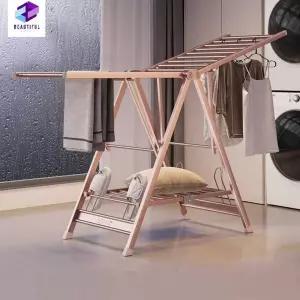 고급 빨래 건조대 접이식 이동 실내 빨래건조대