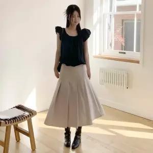 [신세계라이브쇼핑][옷자락] 여자 데일리 오피스 하객룩 플리츠 롱스커트