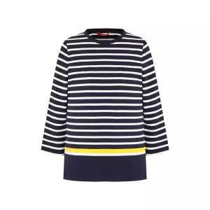 [크로커다일레이디]크로커다일레이디 멀티 스트라이프 7부 코튼 티셔츠_CLESTS208