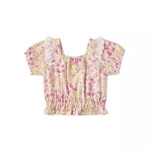 (밍크뮤10) 26여름신상  HK(PK)레인보우플라워피마티셔츠 (3631533205)