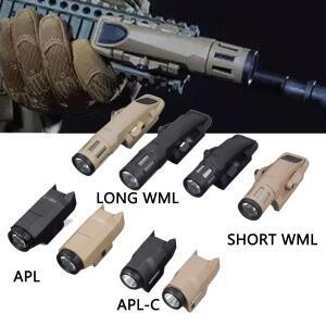 전술용 WML APL 롱 숏 INFORC 나일론 소총 권총 총기 G17 G19 20mm 레일 에어소프트 AR15 사냥용 LED 라이