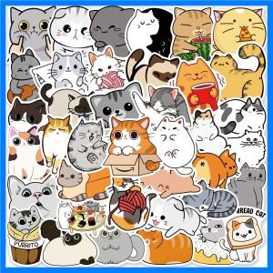 50PCS 만화 귀여운 고양이 동물 성격 그래피티 창의적인 스티커 장난감 스케이트보드 기타 컴퓨터 냉장고