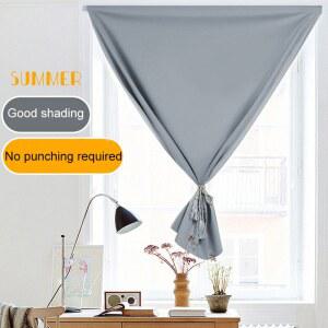 암막천 편리한 드릴링 없음 100 블랙 아웃 짧은 커튼 거실 침실 베이 블라인드 쉬운 설치 도어 주방 장식