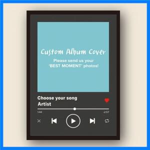 맞춤형 노래 포스터 음악 벽 장식 앨범 커버 인쇄 좋아하는 노래 또는 아티스트 선물 개인 맞춤형 음악 밴