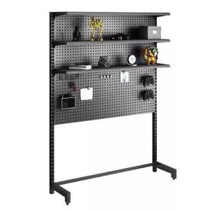 스탠드 타공판 페그보드 뒷면 선반 공구 철제 무타공 수납