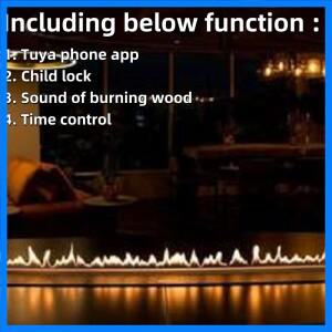 Tuya wifi 에탄올 버너 바이오 카민 전기 직사각형 1 미터 벽난로