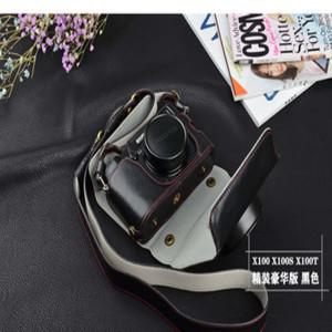 레트로 컬러  디지털 카메라 인조 가죽 케이스  가방 상자 후지필름 후지 x100v X-100V 보호 슬리브 커버