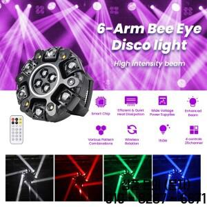 150W 무빙 헤드 디스코 라이트 리모컨 6 암 비아이 LED 빔 DJ 모바일 스테이지 클럽 파티 콘서트 극장용