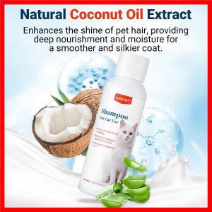 순한 고양이 샴푸 - 자극 없이 피부 친화적 보습 탈취 영양 공급 부드럽게 하여 건강하고 윤기 있는 털을
